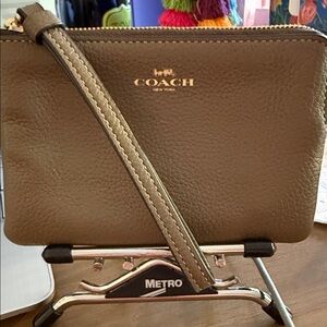 Coach Light Brown to deep tan Crossbody Bag EUC
